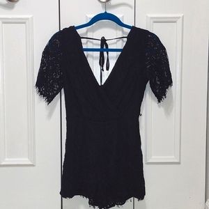 Black lace romper